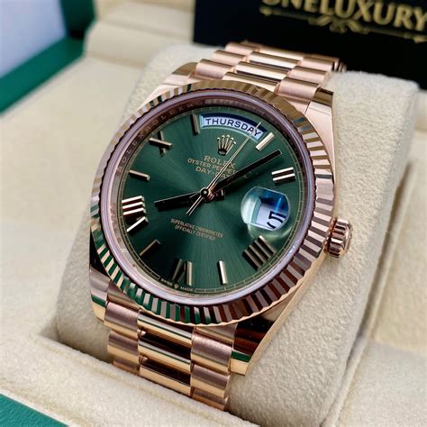 rosegold green rolex|rose gold Rolex for sale.